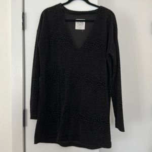 One teaspoon snakeskin black long sleeve dress